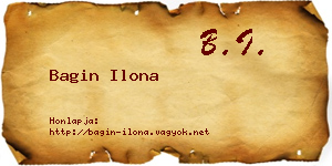 Bagin Ilona névjegykártya